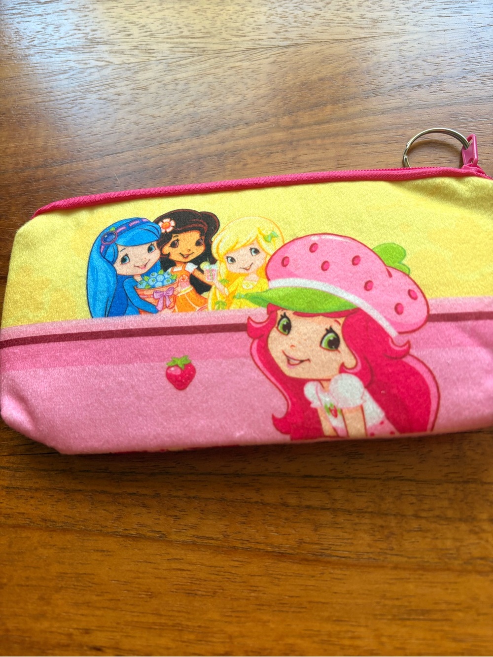 Strawberry shortcake and friends makeup or pencil case zip bag.
